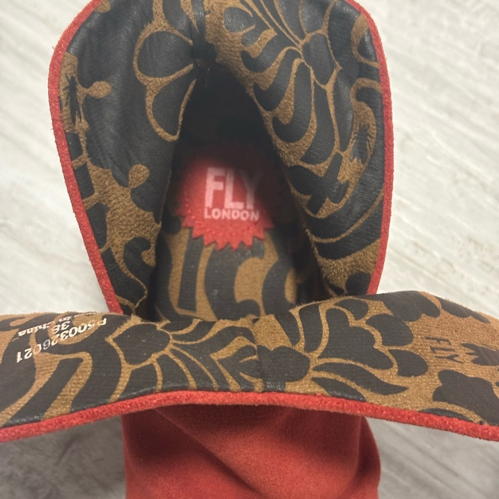 Fly London Women's Rust Red Suede Ankle Boots Size EU 38 - Picture 13 of 13
